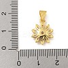Rack Plating Brass Micro Pave Cubic Zirconia Pendants KK-G513-02G-3