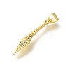 Rack Plating Brass Micro Pave Cubic Zirconia Pendants KK-Z086-63G-02-2