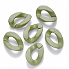 Opaque Spray Painted Acrylic Linking Rings OACR-S036-001B-I09-3