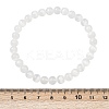 Natural Selenite Round Beaded Stretch Bracelet BJEW-D024-01B-5