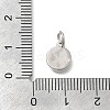 Brass & Natural Shell Flat Round Charms KK-D431-025A-01P-3