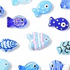 14Pcs 14 Styles Painted Glass Beads LAMP-FS0001-65-2