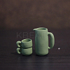 Miniature Spray Painted Alloy Cup & Teapot MIMO-PW0001-100A-02-1