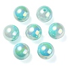 UV Plating Rainbow Iridescent Opaque Acrylic Beads OACR-C007-01B-2