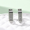 304 Stainless Steel Rectangle Hoop Earrings EJEW-D331-15P-5