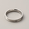 201 Stainless Steel Grooved Finger Ring for Men Women RJEW-WH0009-04F-P-2