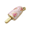 304 Stainless Steel Enamel Pendants STAS-I355-12G-03-2