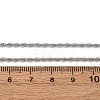 1.5MM 304 Stainless Steel Rope Chain Necklaces NJEW-T016-23P-5
