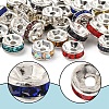 60Pcs 15 Colors Brass Rhinestone Spacer Beads RB-YW0001-12-3
