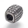 Brass Micro Pave Cubic Zirconia Beads ZIRC-F062-14B-2