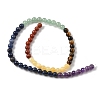Chakra Natural Red Jasper & Yellow Jade & Green Aventurine & Tiger Eye & Sodalite & Amethyst Beads Strands X-G-NH0002-E02-6mm-4