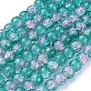 Crackle Glass Beads Strands X-CCG-Q002-8mm-06-2