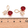 Brass Micro Pave Cubic Zirconia Pendants KK-T074-72KCG-02-3