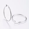 Tarnish Resistant 304 Stainless Steel Big Hoop Earrings X-EJEW-F105-07P-2