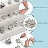 40Pcs 8 Styles Tibetan Style Alloy Beads TIBE-YW0001-64-3