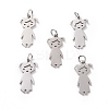 Non-Tarnish 201 Stainless Steel Pendants STAS-S105-LA415-1-2