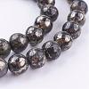 Natural Pyrite Beads Strands G-P303-01-8mm-8-3