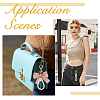 4Pcs 2 Styles Alloy Enamel Flower & Cloth Bowknot Pendant Keychains AJEW-HS0001-25A-6