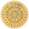 34 Sheets Self Adhesive Gold Foil Embossed Stickers DIY-WH0509-084-1