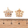 Flower Brass Micro Pave Cubic Zirconia Stud Earrings for Women EJEW-G428-28B-02-5