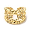 Rack Plating Real 18K Gold Plated Brass Hollow Open Cuff Rings RJEW-B048-07G-2