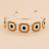 Handmade Evil Eye Glass Seed Bead Bracelets QL5198-1-1