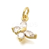 Brass Micro Pave Cubic Zirconia Charms KK-C087-08G-2
