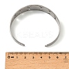 Religion 201 Stainless Steel Cuff Bangles for Women LS-BJEW-F507-01P-3