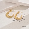 Stylish 201 Stainless Steel Hollow Heart Stud Earrings XH4094-1-1