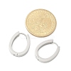 304 Stainless Steel Oval Hoop Earrings for Women EJEW-C096-66P-3