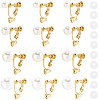24Pcs 4 Styles 316 Surgical Stainless Steel Clip-on Earring Converters Findings STAS-SC0010-35G-1