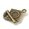 Tibetan Style Alloy Pendant Cabochon Settings TIBE-I026-6010AB-2