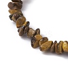 Natural Tiger Eye Chips Beaded Stretch Bracelets for Women BJEW-JB10046-05-3