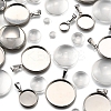DIY 304 Stainless Steel Tray Pendants Making Kits DIY-FS0008-83-2