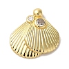 Brass Micro Pave Cubic Zirconia Pendants KK-S391-12G-1