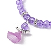 Transparent Plastic Beaded Stretch Bracelets for Children BJEW-JB11507-04-3