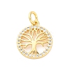 Brass Micro Pave Cubic Zirconia Pendants KK-D325-57G-02-1