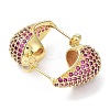 Cubic Zirconia Teardrop Stud Earrings EJEW-H137-01G-05-2