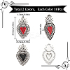 20Pcs 2 Colors Alloy Enamel Pendants ENAM-SC0005-04-2