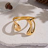 Elegant 304 Stainless Steel Fluid Shape Open Cuff Bangles for Women KV3982-5