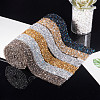 Glitter Resin Hotfix Rhinestone(Hot Melt Adhesive On The Back) OCOR-WH0052-01F-6