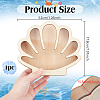 Shell Shaped Wooden Sea Shell Storage Display Cases with Visible Window ODIS-WH0080-04A-2