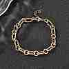 304 Stainless Steel Link Chain Bracelets for Women Men BJEW-A050-01G-1