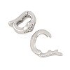Brass Micro Pave Clear Cubic Zirconia Fold Over Clasps KK-U056-10P-3