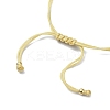 Glass Seed Column with Evil Eye Link Bracelet BJEW-MZ00029-01-5