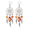 5Pairs 5 Colors Alloy & Synthetic Turquoise Chandelier Earrings EJEW-JE06339-01-4