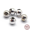Anti-Tarnish Rhodium Plated 925 Sterling Silver Beads STER-I016-106B-P-4