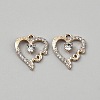 Alloy Crystal Rhinestone Pendants ALRI-WH0001-16G-1