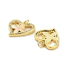 Brass Micro Pave Clear Cubic Zirconia Pendants KK-K365-04G-G-2
