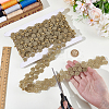 4Yards Polyester & ABS Plastic Imitation Pearl Lace Ribbon OCOR-GA0002-36-3